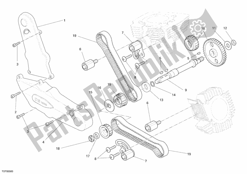 Tutte le parti per il Cinghia Di Distribuzione del Ducati Sportclassic Sport 1000 S 2009